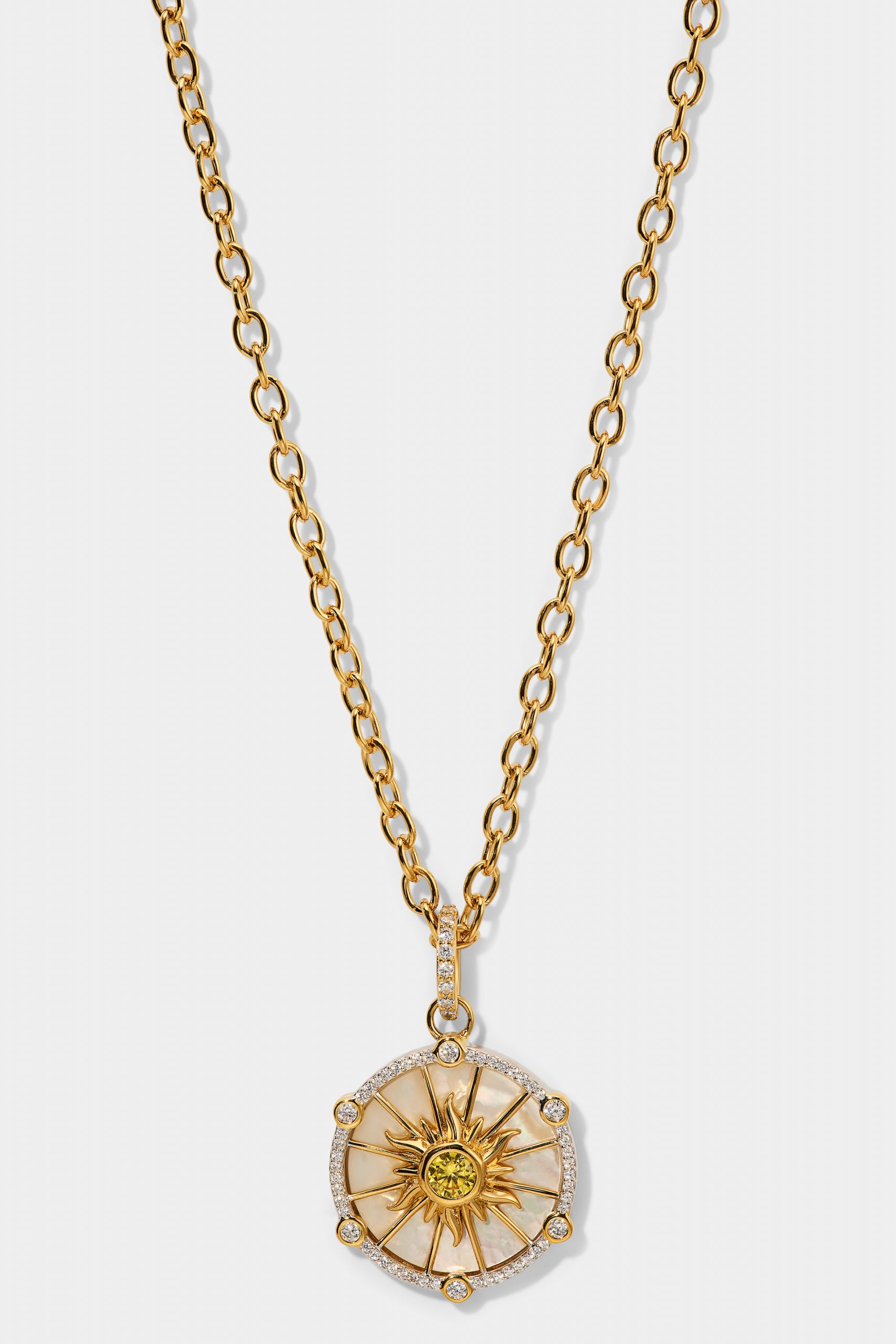 Nadri GLOBE TROTTER SUN PENDANT NECKLACE