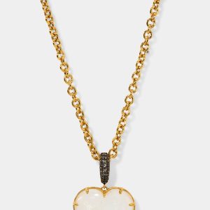 Nadri AU NATUREL HEART PENDANT NECKLACE