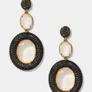Nadri AU NATUREL LARGE OVAL DROP EARRINGS