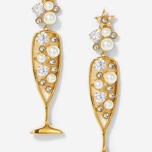 Nadri BRIDE CHAMPAGNE DROP EARRINGS