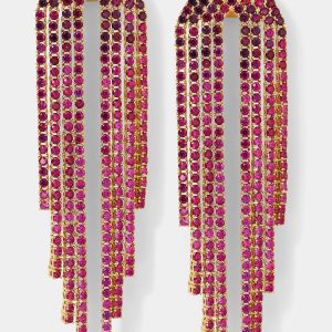 Nadri STARLET RED CASCADE CZ EARRINGS