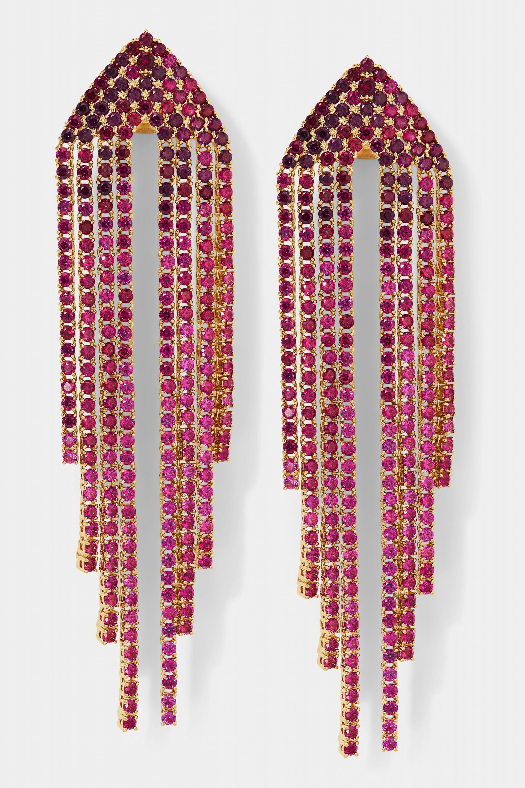 Nadri STARLET RED CASCADE CZ EARRINGS
