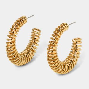 Nadri JUNO COIL WIRE HOOP EARRINGS