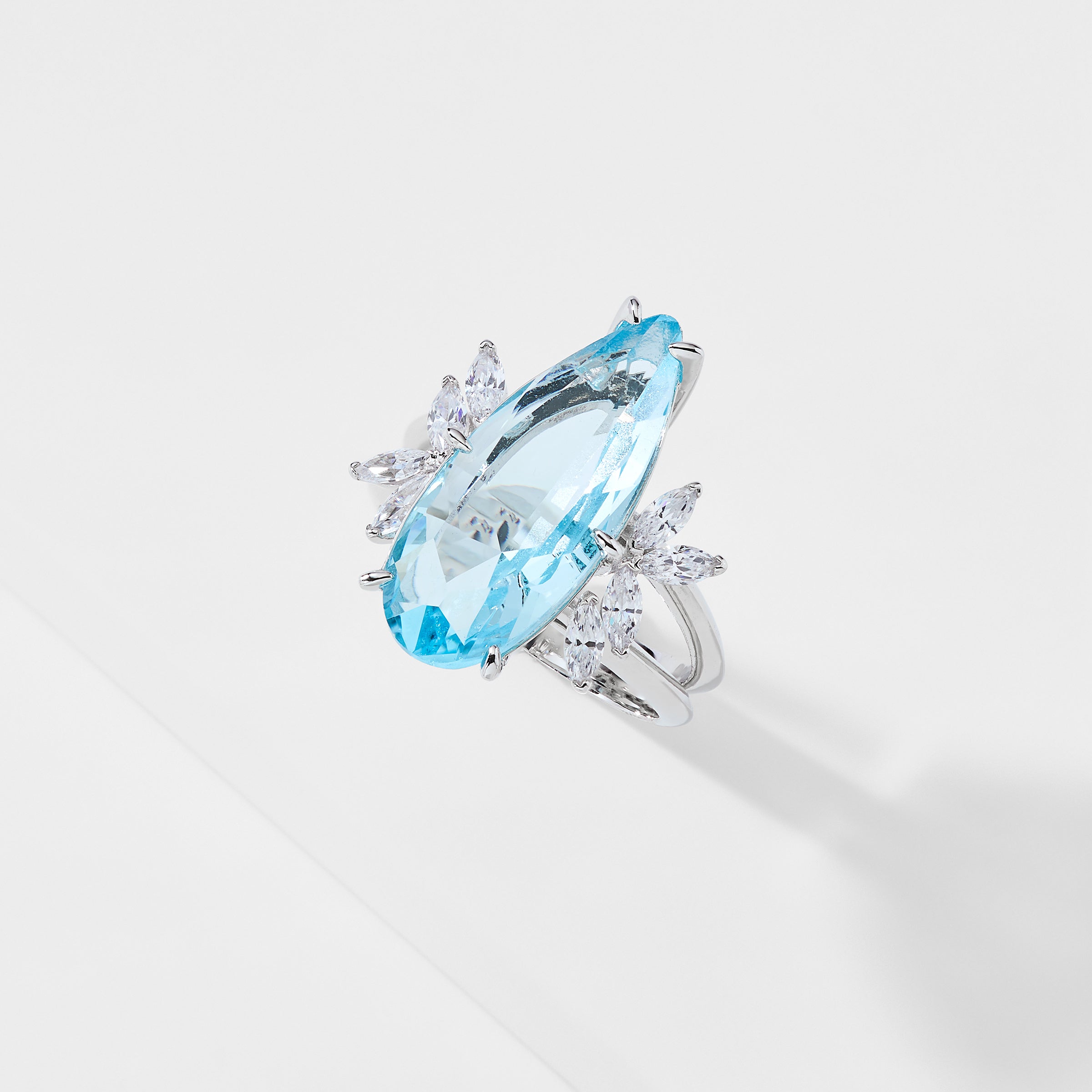 Nadri WILDFLOWER BLUE CZ PEAR RING