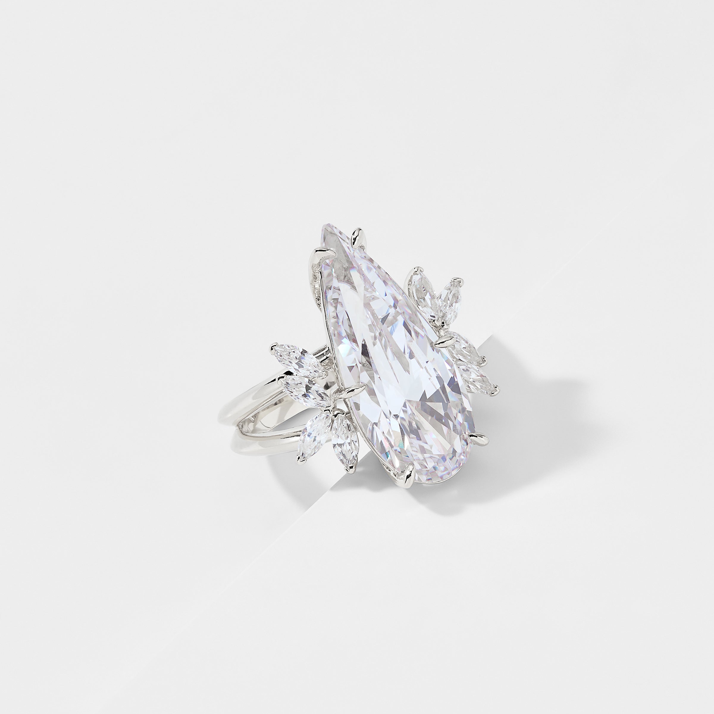 Nadri WILDFLOWER PEAR CZ RING