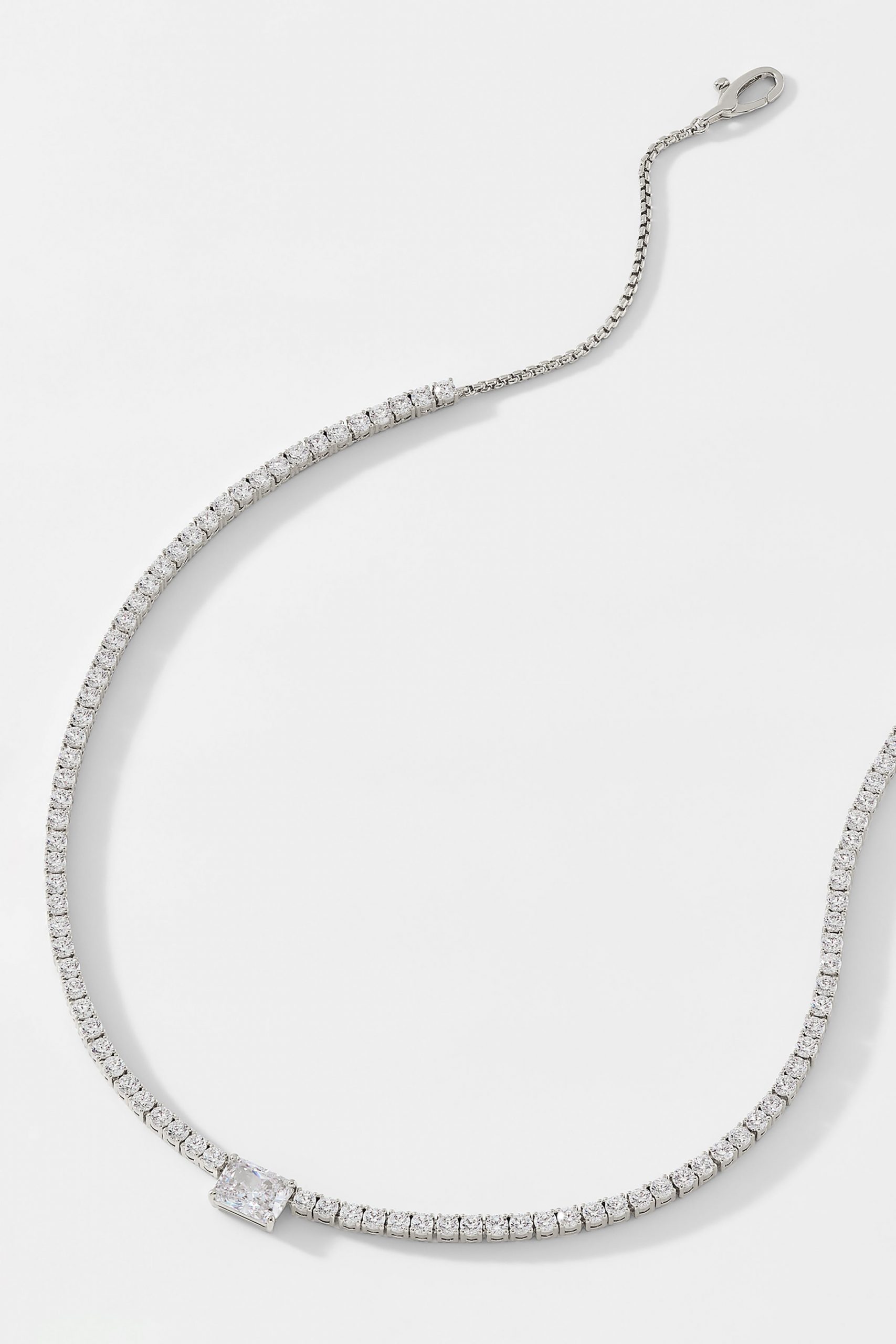 Nadri TENNIS ANYONE EMERALD CUT CZ TENNIS NECKLACE