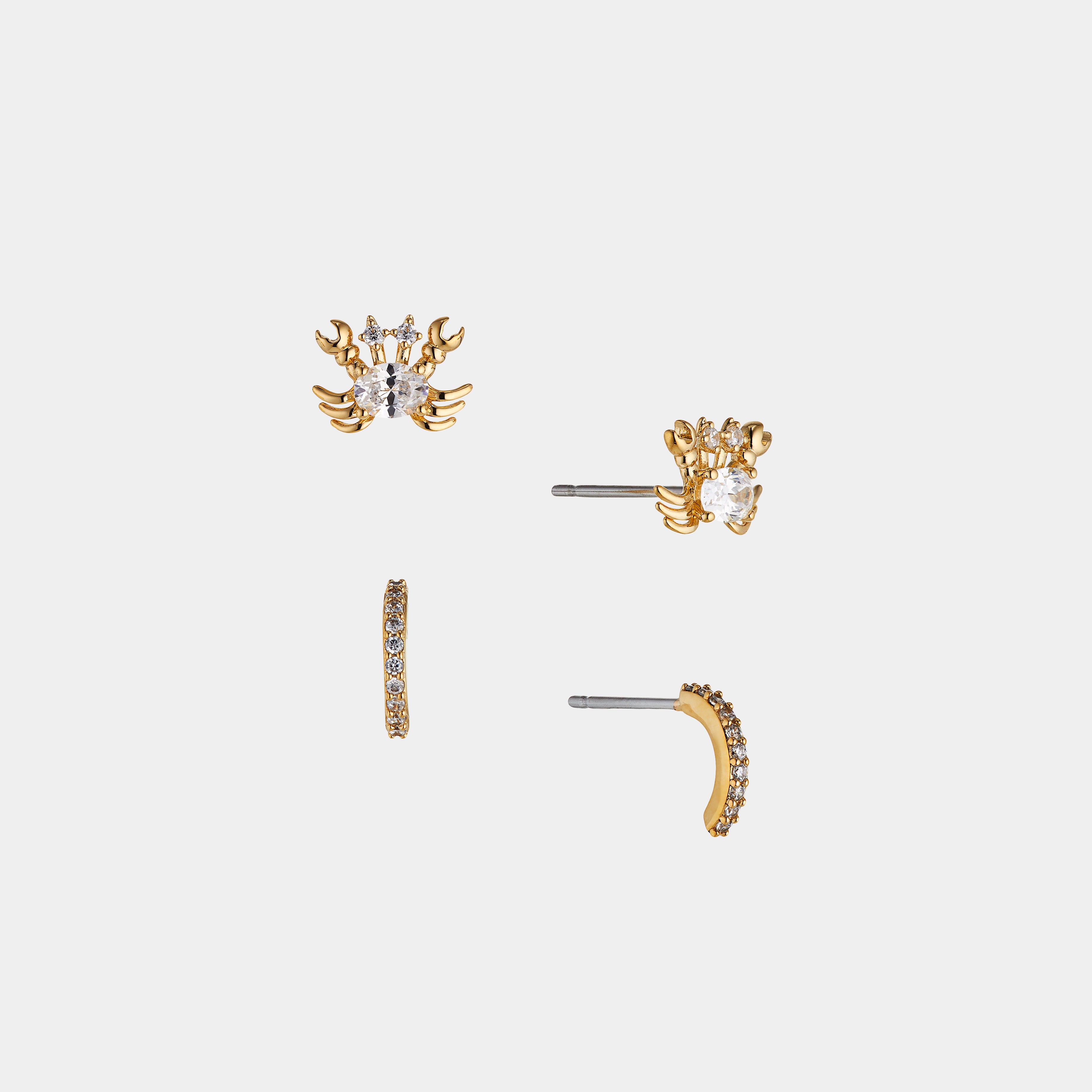 Nadri AJOA VACAY CRAB SET OF EARRINGS