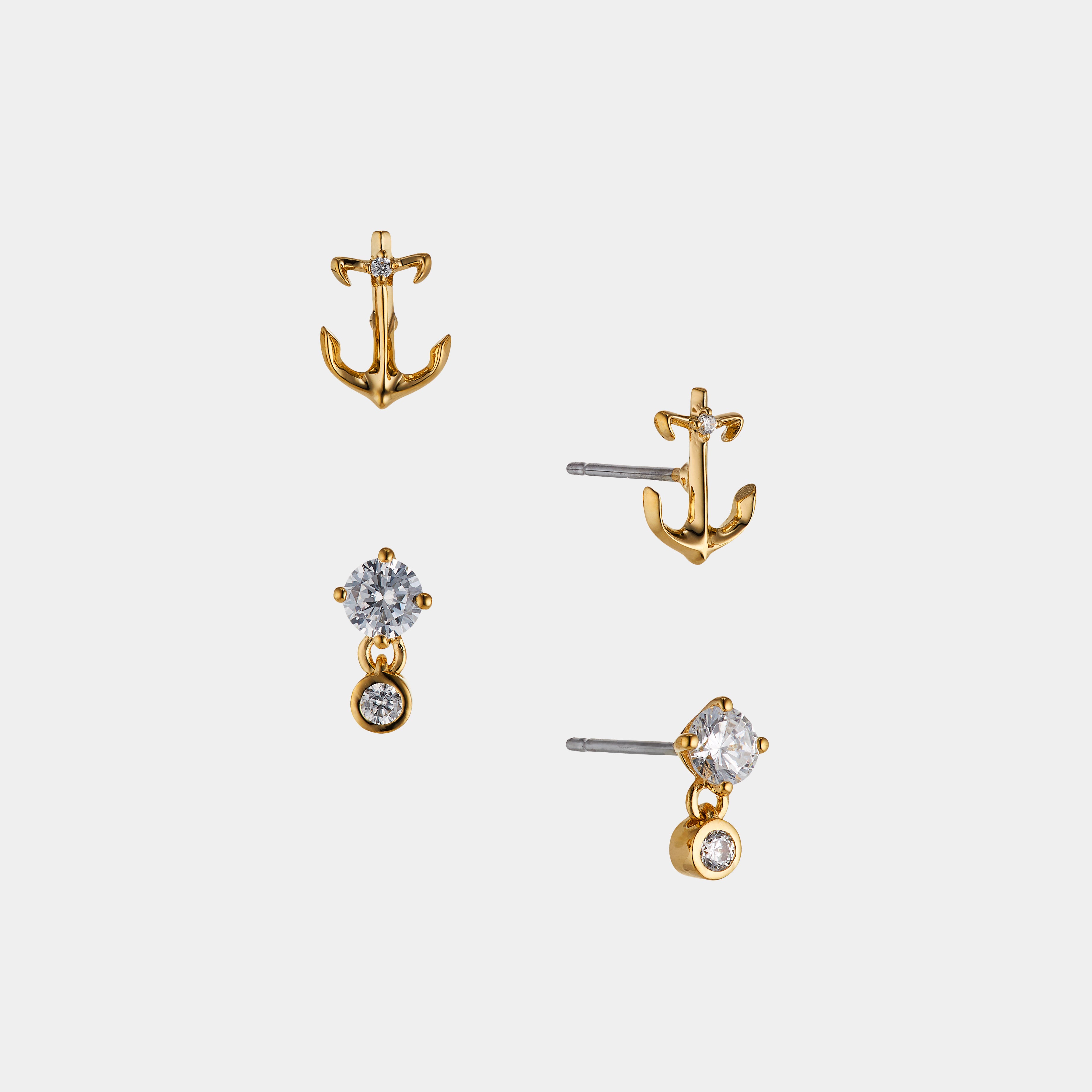 Nadri AJOA VACAY ANCHOR SET OF EARRINGS