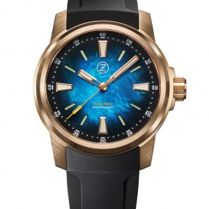 Zelos Aurora Field 38mm Br 'Teal MOP'