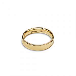 Shinola 4mm Flat Yellow Gold Band