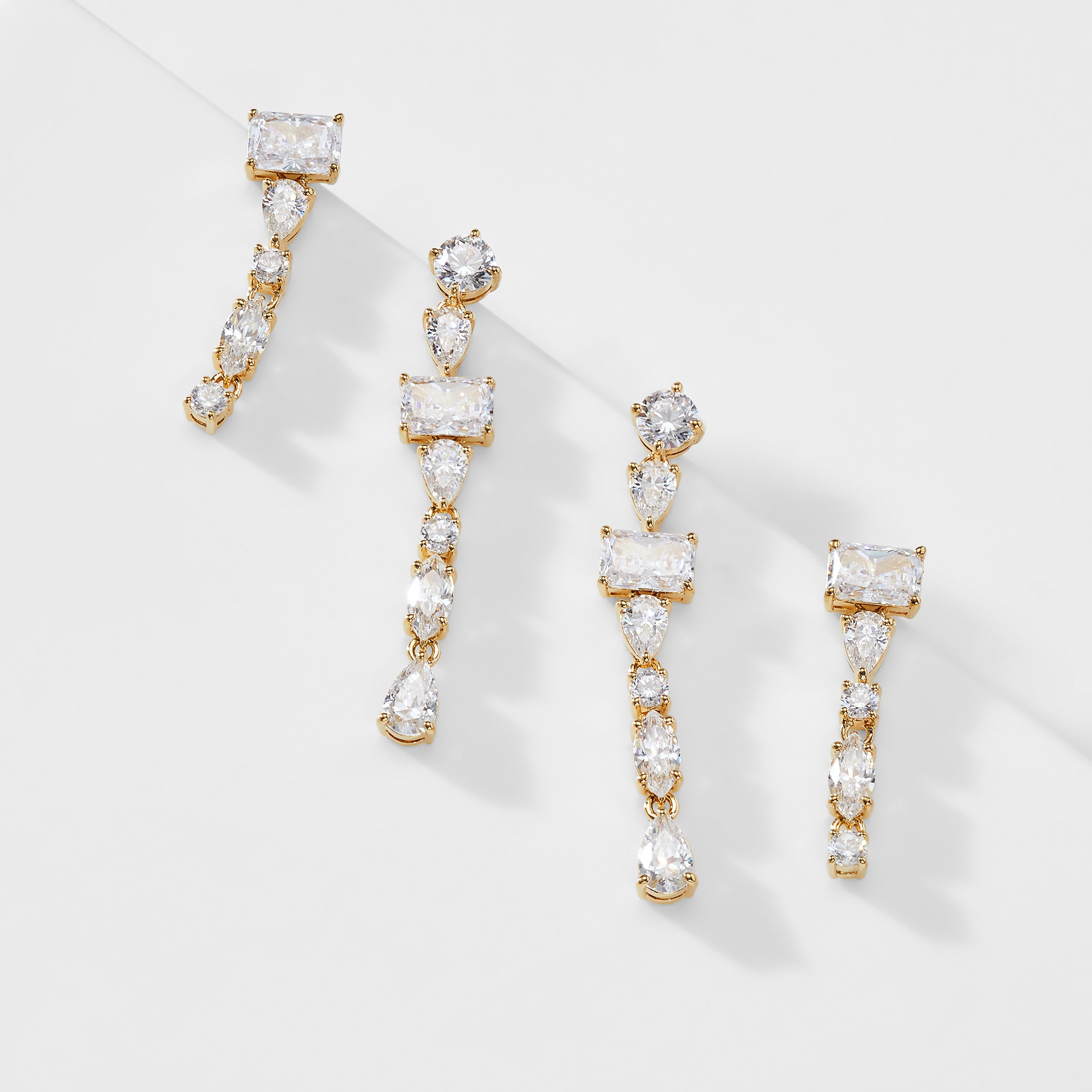 Nadri RSVP CZ LINEAR SET OF EARRINGS