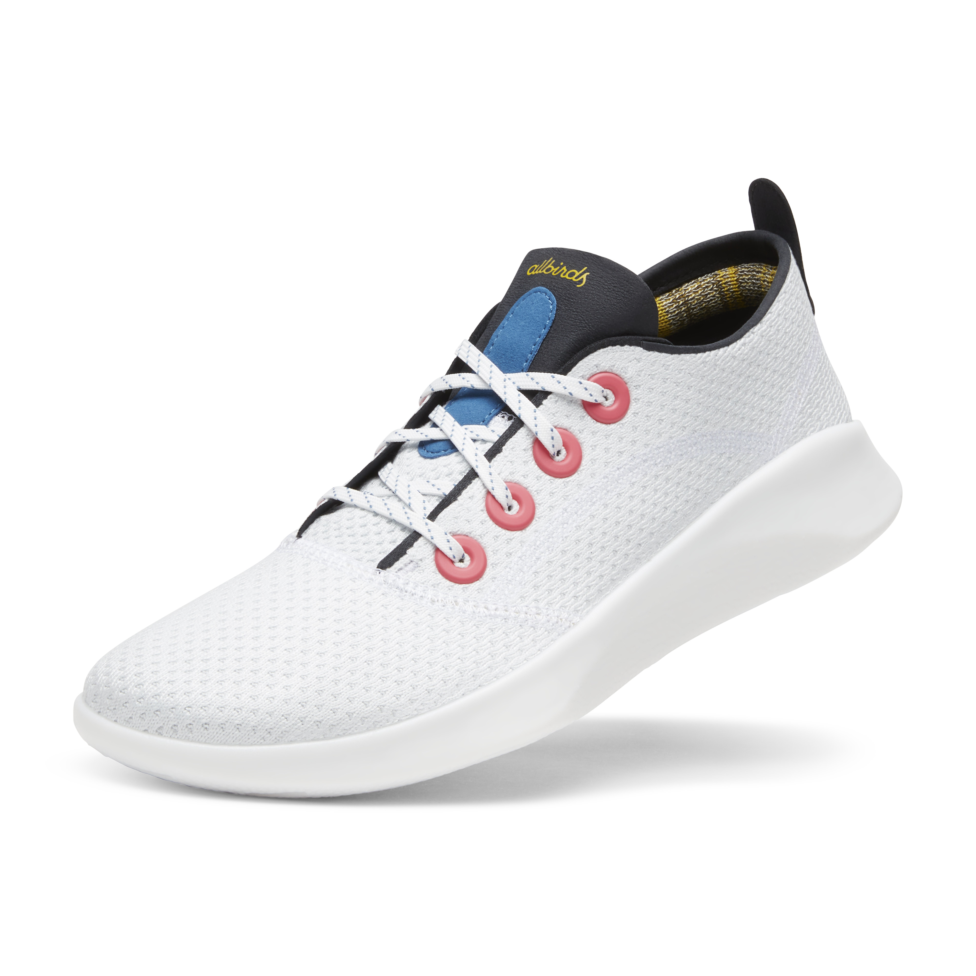 Allbirds Women's SuperLight Tree Runners - Blizzard/Bloom Coral (Blizzard Sole)