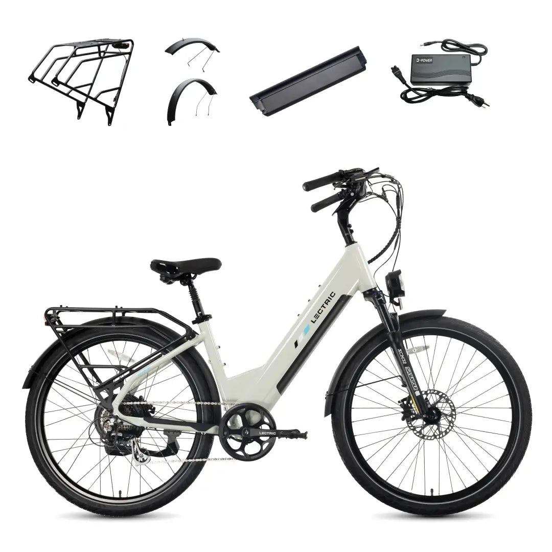 Lectric XPress2 Stratus White Cruiser - Backorder Special Offer