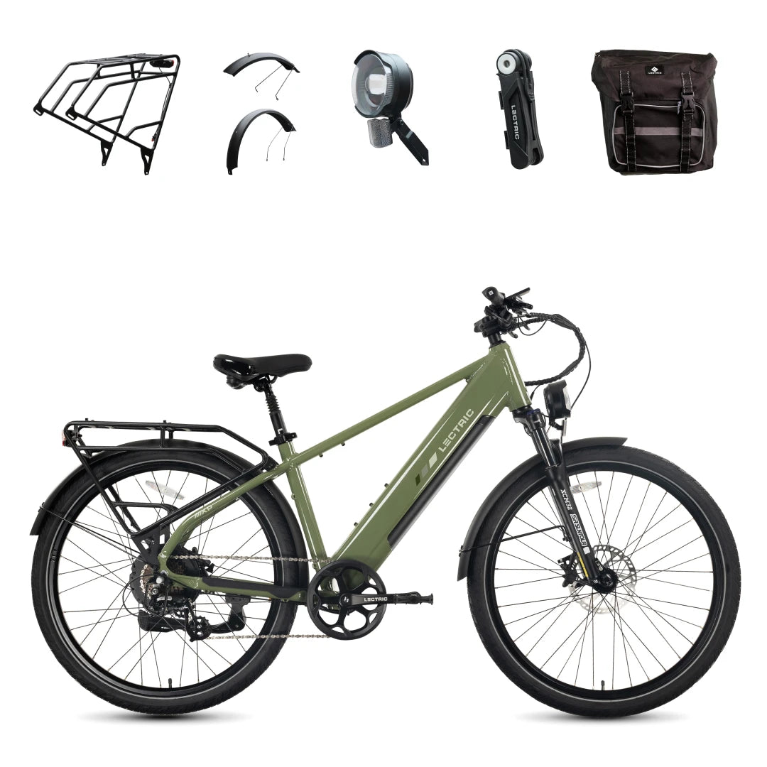 Lectric XPress2 Pine Green Commuter - Labor Day Bundle