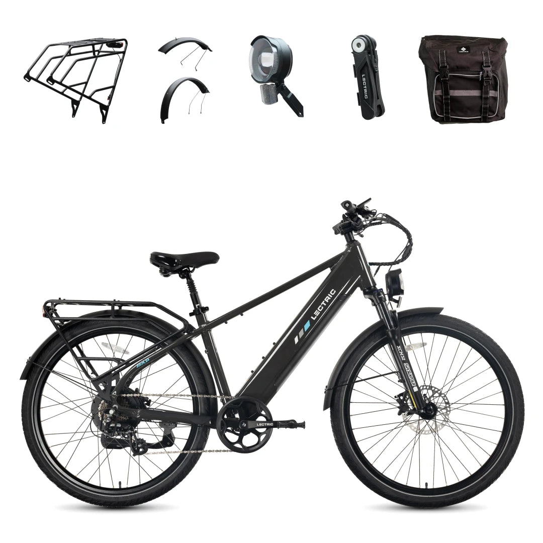 Lectric XPress2 Tempest Grey Commuter - Labor Day Bundle