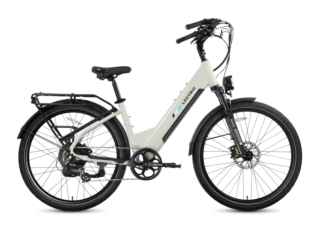 Lectric XPress2 Stratus White Cruiser eBike