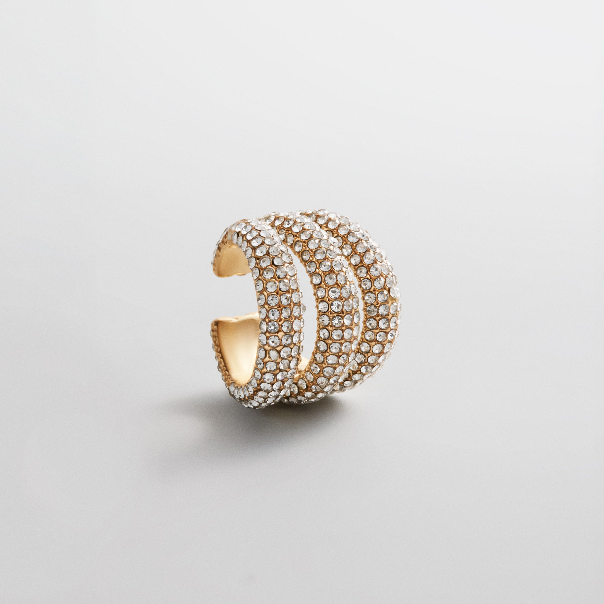 BaubleBar Jenny Ear Cuff - Gold/Pavé