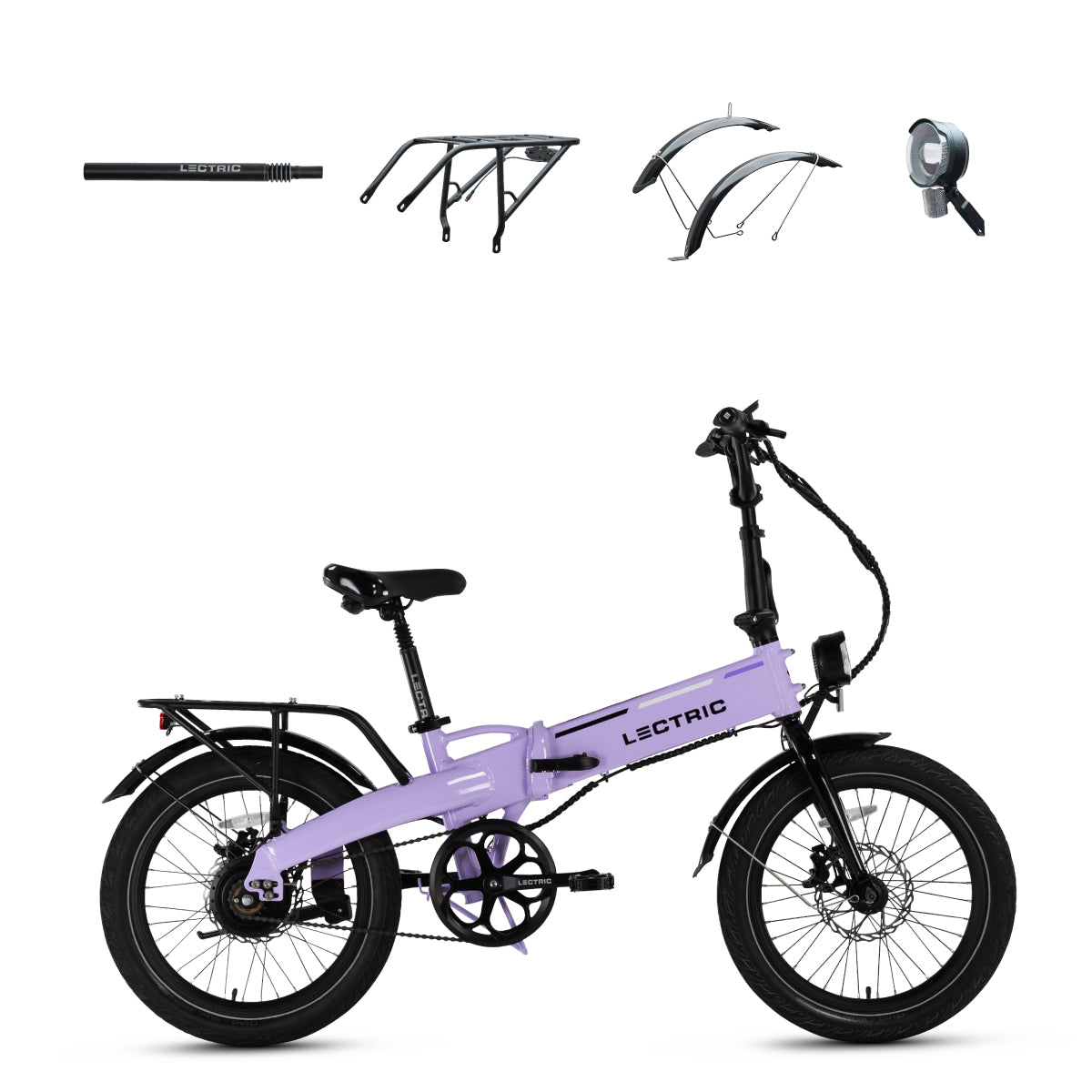 Lectric XP Lite2 Lavender Haze Long-Range + FREE Rear Rack, Fenders, Elite Headlight, Suspension S