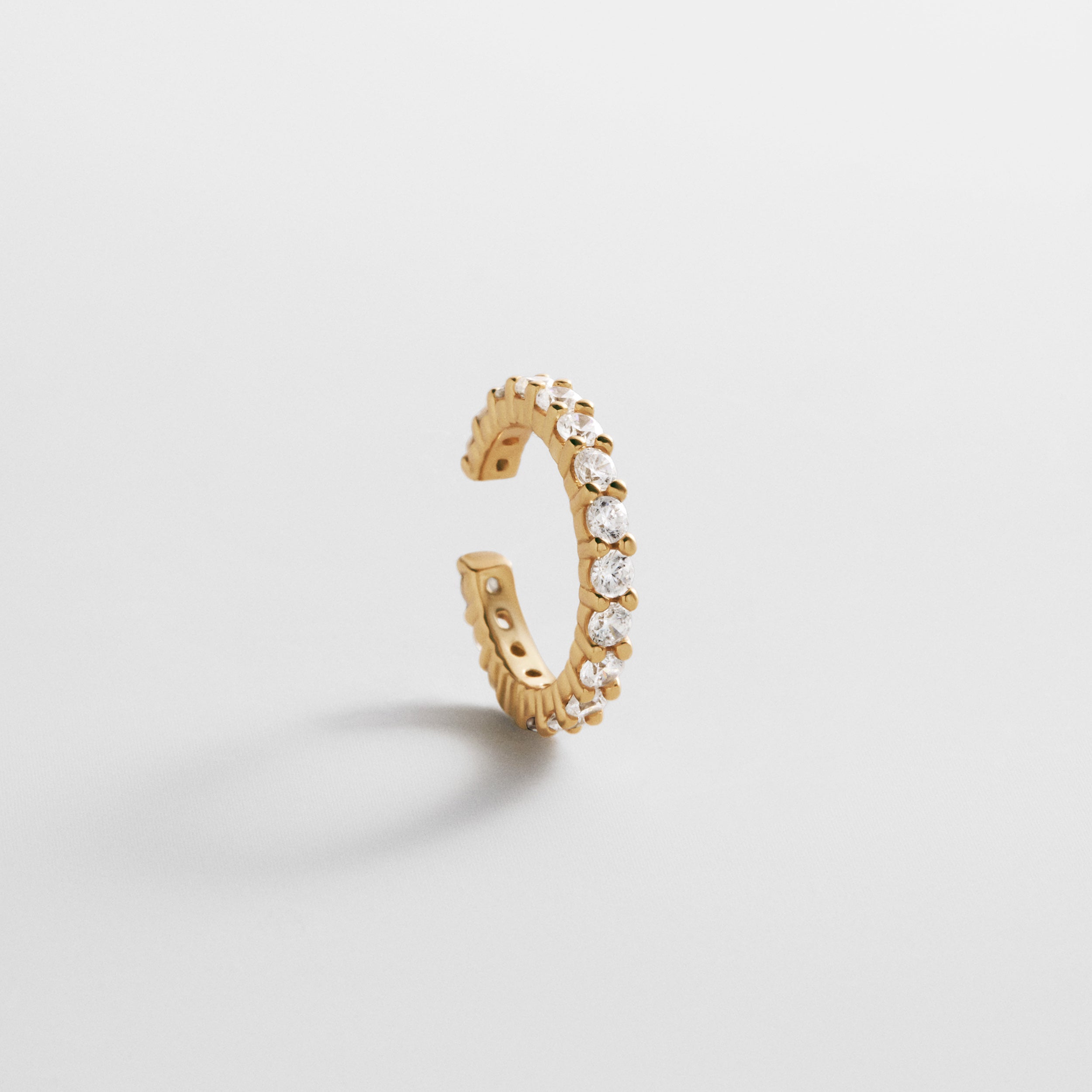 BaubleBar Leidy 18K Gold Ear Cuff - Gold/Pavé