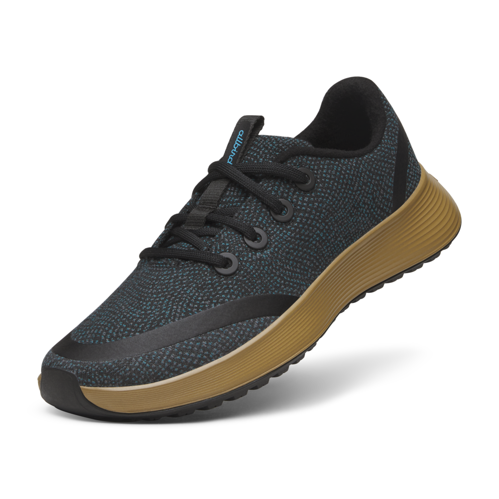 Allbirds Women's Runner Protect - Natural Black/Chasm Teal (Stony Beige Sole)