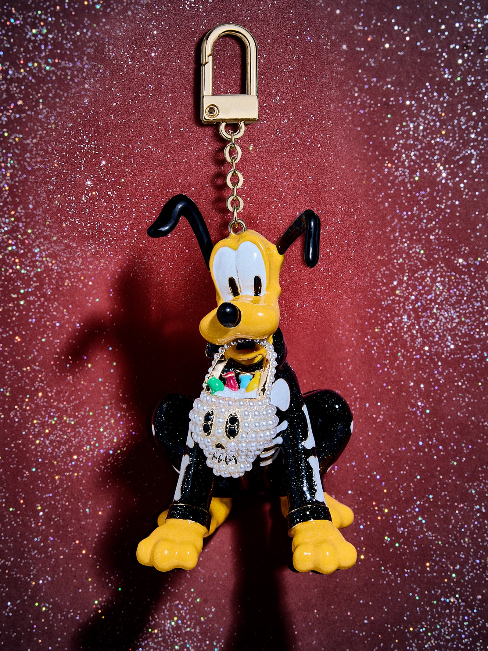 BaubleBar Disney Pluto Skeleton Halloween Bag Charm - Pluto Skeleton