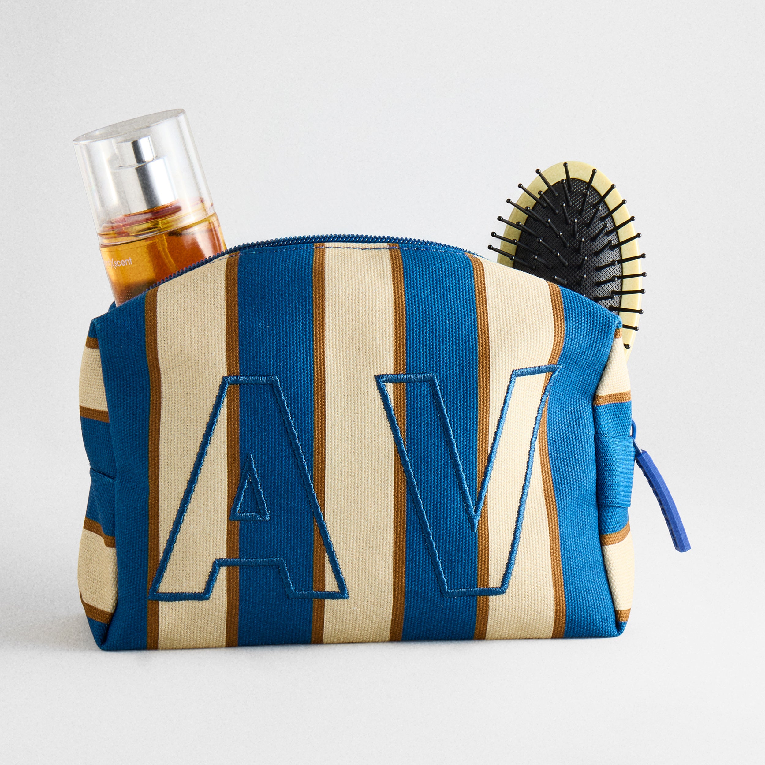 BaubleBar Striped Take It Away Custom Storage Pouch - Nightfall