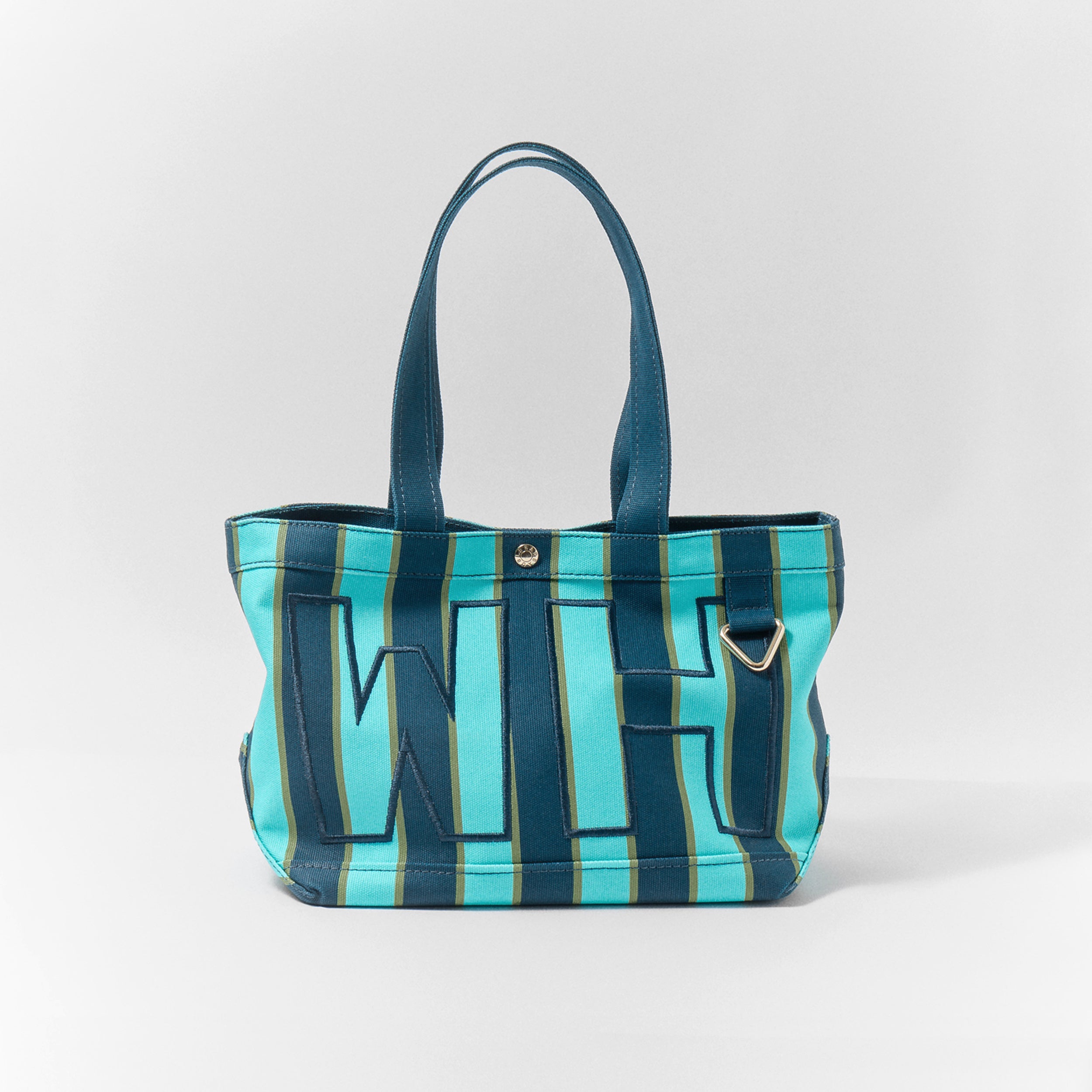 BaubleBar Striped Custom Alpha Tote - Peacock