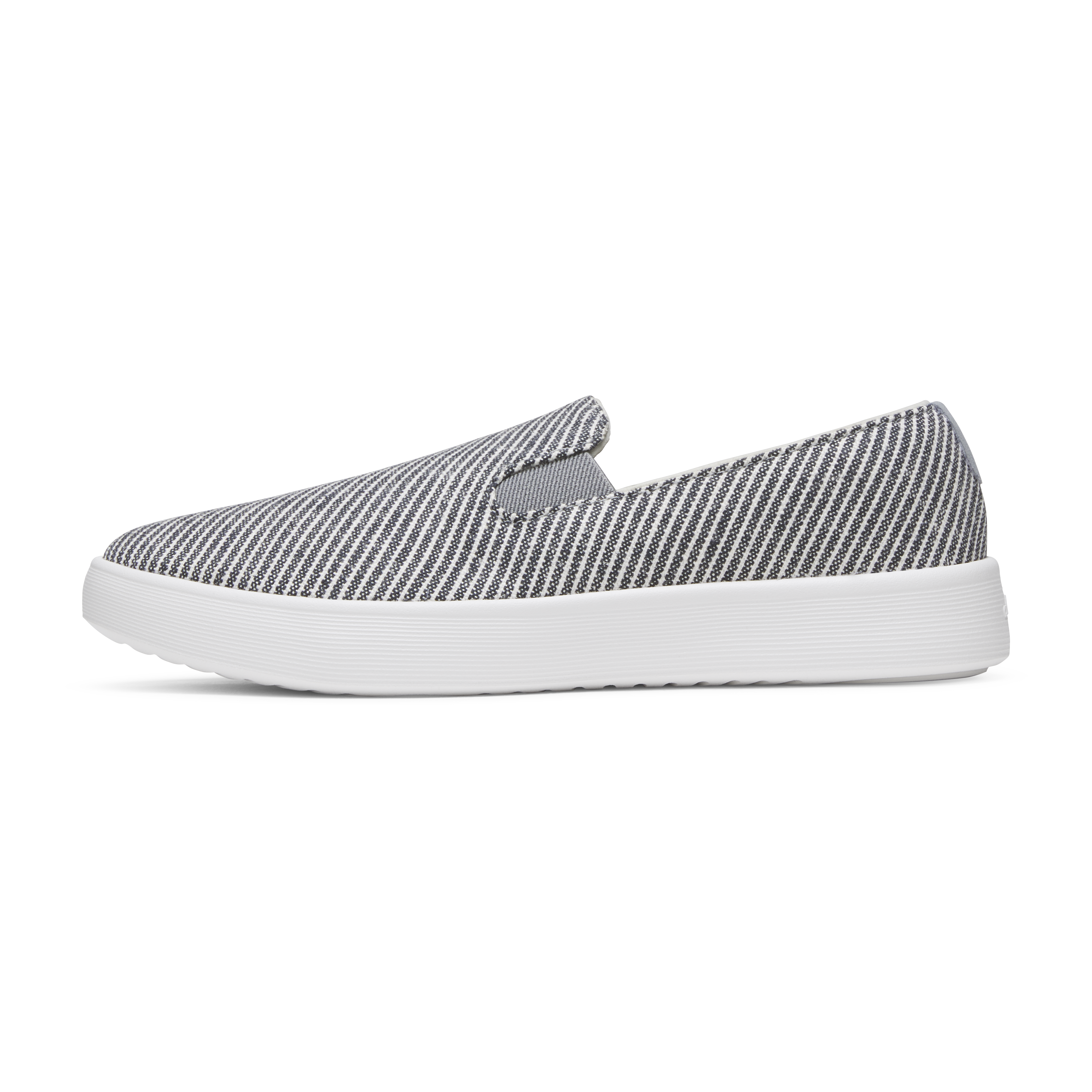Allbirds Women's Canvas Cruiser Slip On - Deep Navy Stripes (Blizzard Sole)