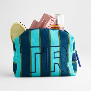 BaubleBar Striped Take It Away Custom Storage Pouch - Peacock
