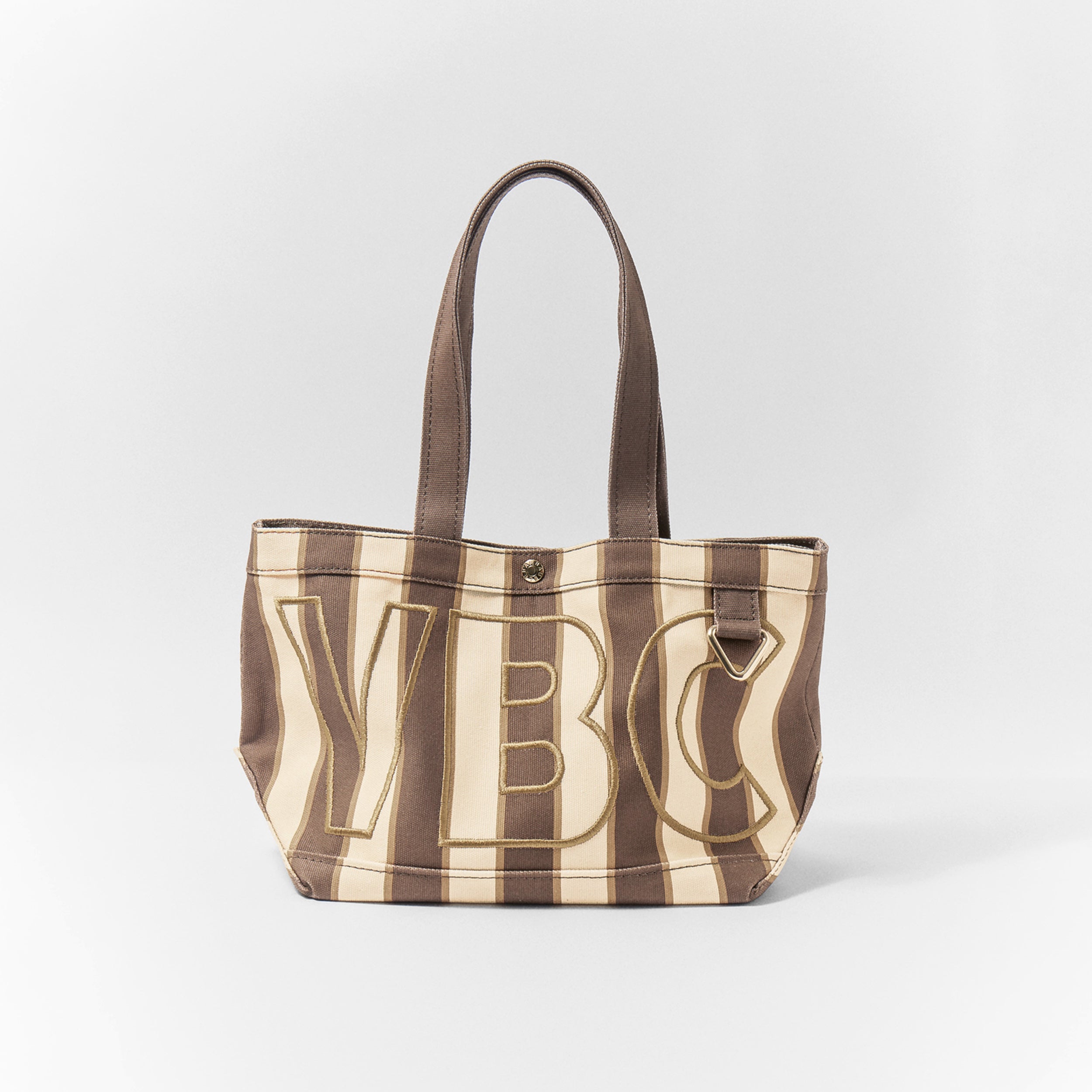 BaubleBar Striped Custom Alpha Tote - Mocha