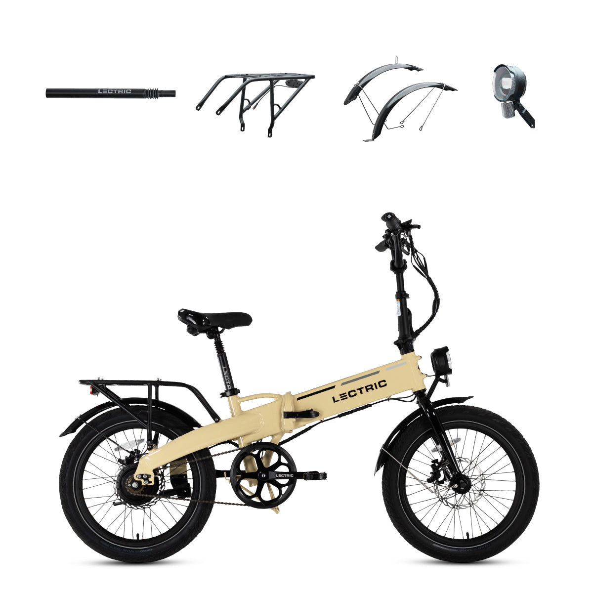 Lectric XP Lite2 Sandstorm Long-Range + FREE Rear Rack, Fenders, Elite Headlight, Suspension Seat