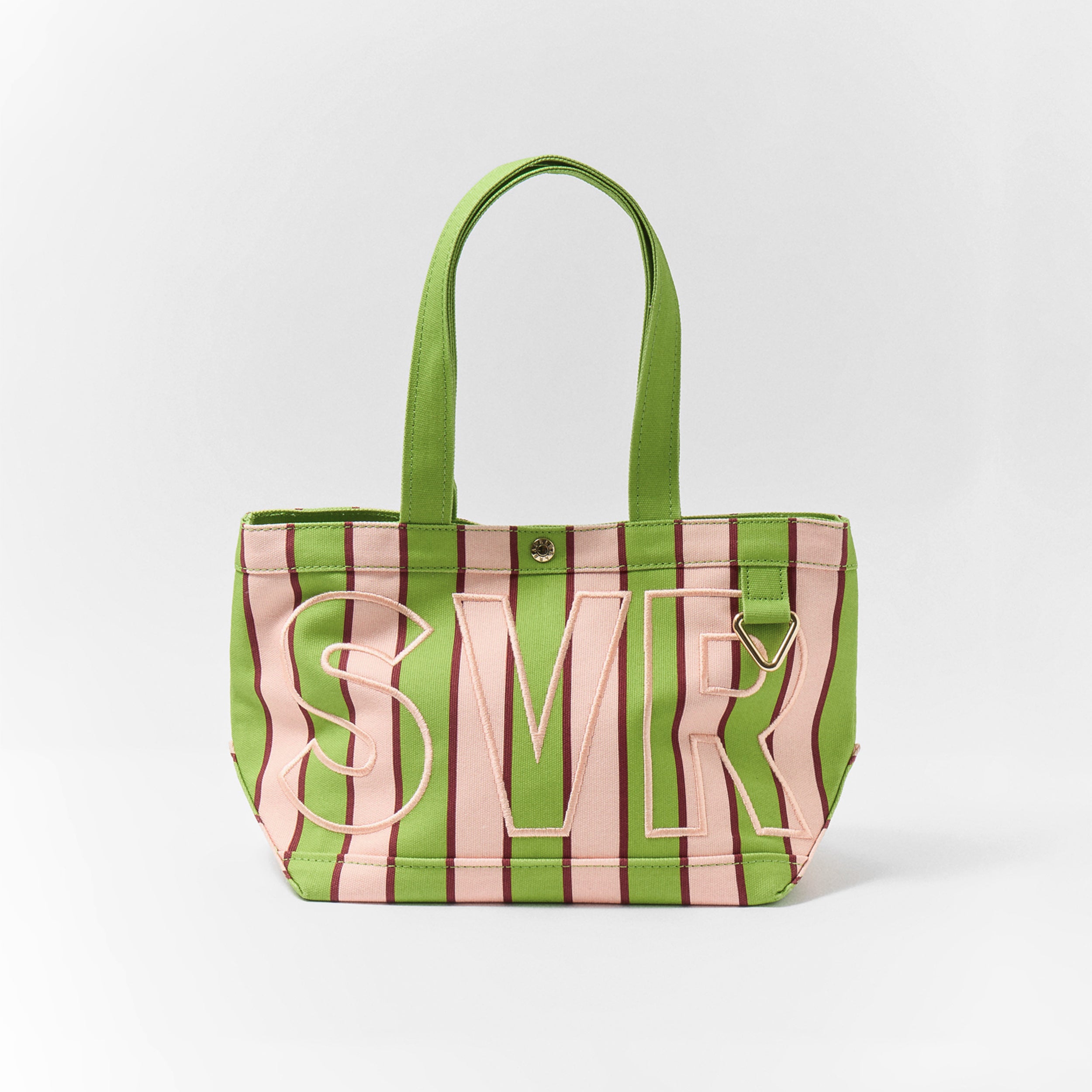 BaubleBar Striped Custom Alpha Tote - Pistachio