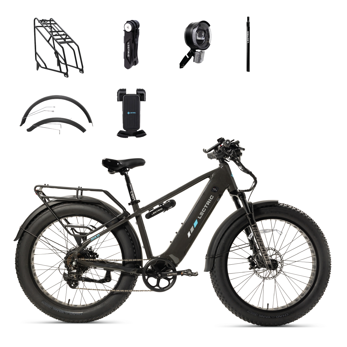 Lectric XPeak2 High-Step + FREE Rear Rack, Fenders, Elite Headlight, Suspension Seat Post, Bike Lo