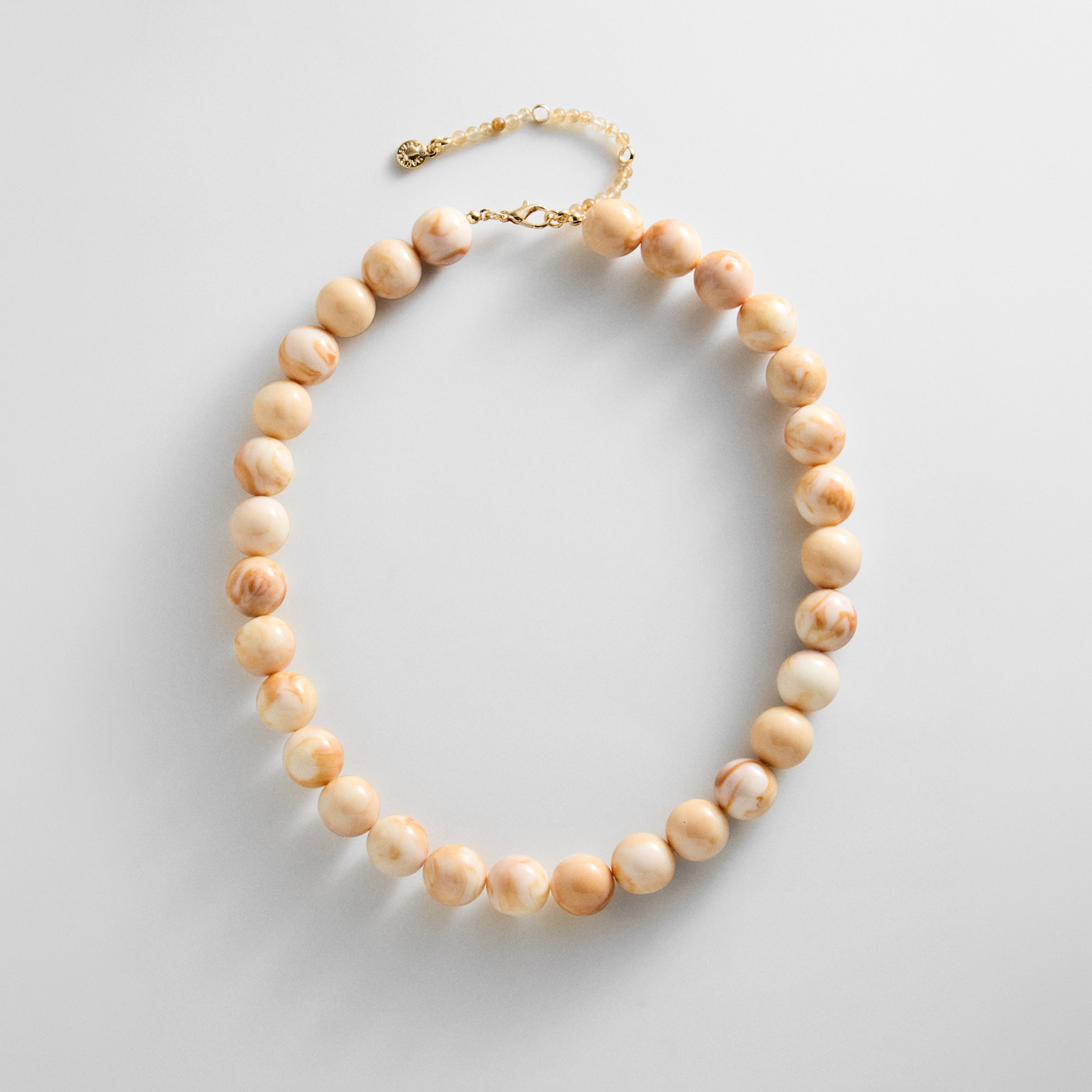 BaubleBar Mini Jane Beaded Necklace - Smoky Ivory Quartz