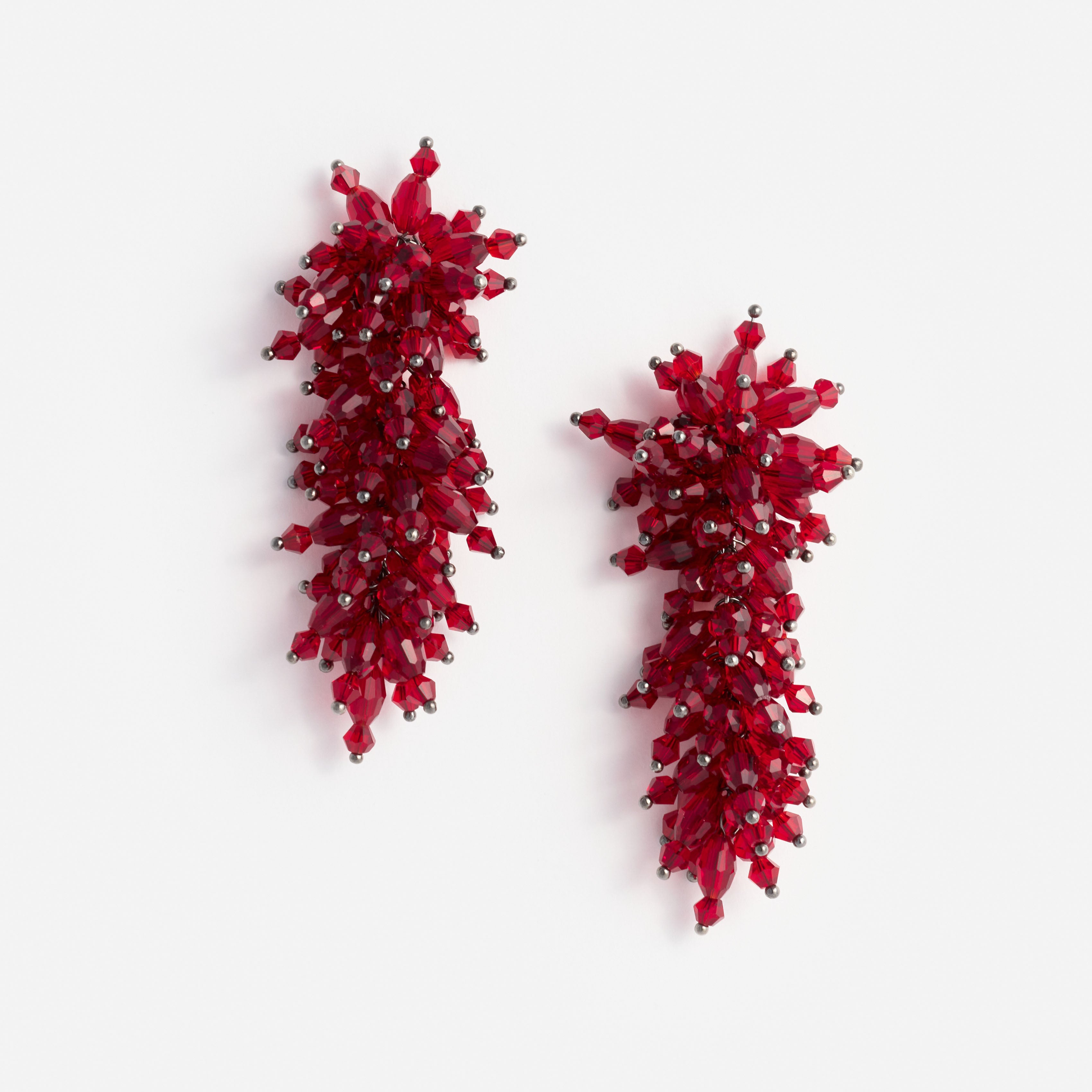 Self Portrait Red Beaded Dangle Earring