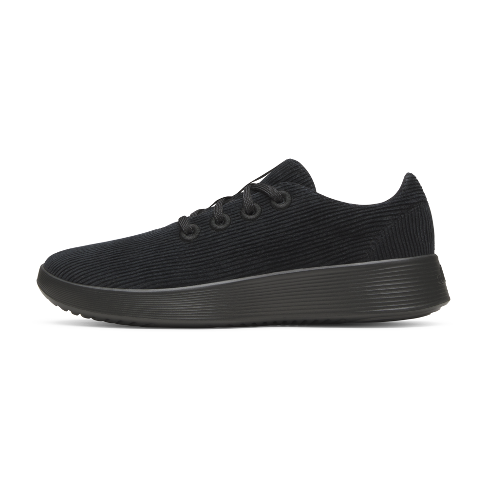 Allbirds Women's Runner Go - Corduroy - Natural Black (Dark Grey Sole)