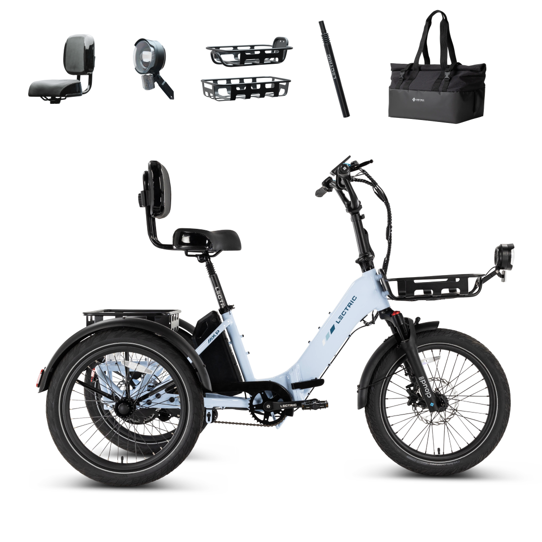 Lectric XP Trike2 750 Glacier Blue - Labor Day Bundle