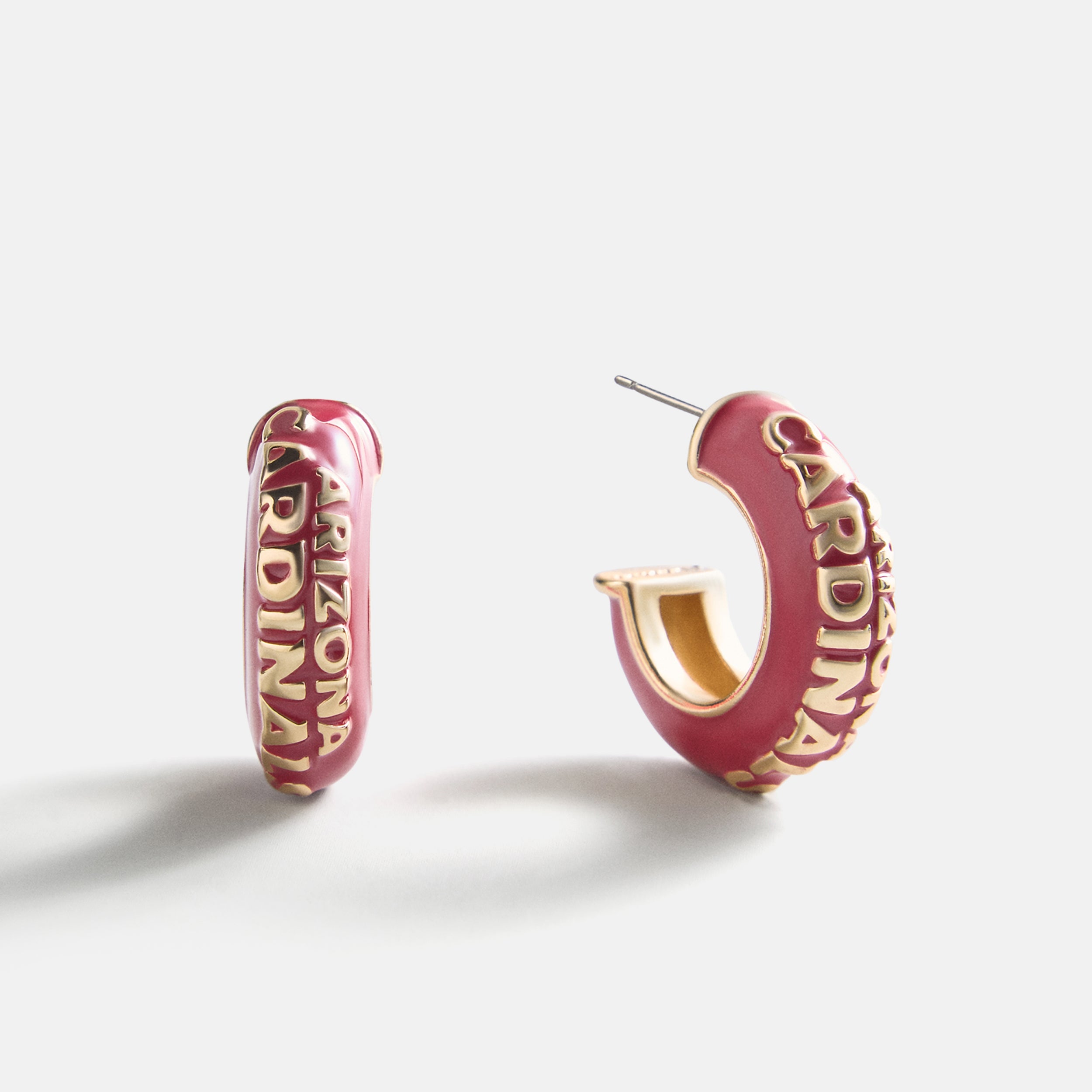 BaubleBar NFL Enamel Hoop Earrings - Arizona Cardinals