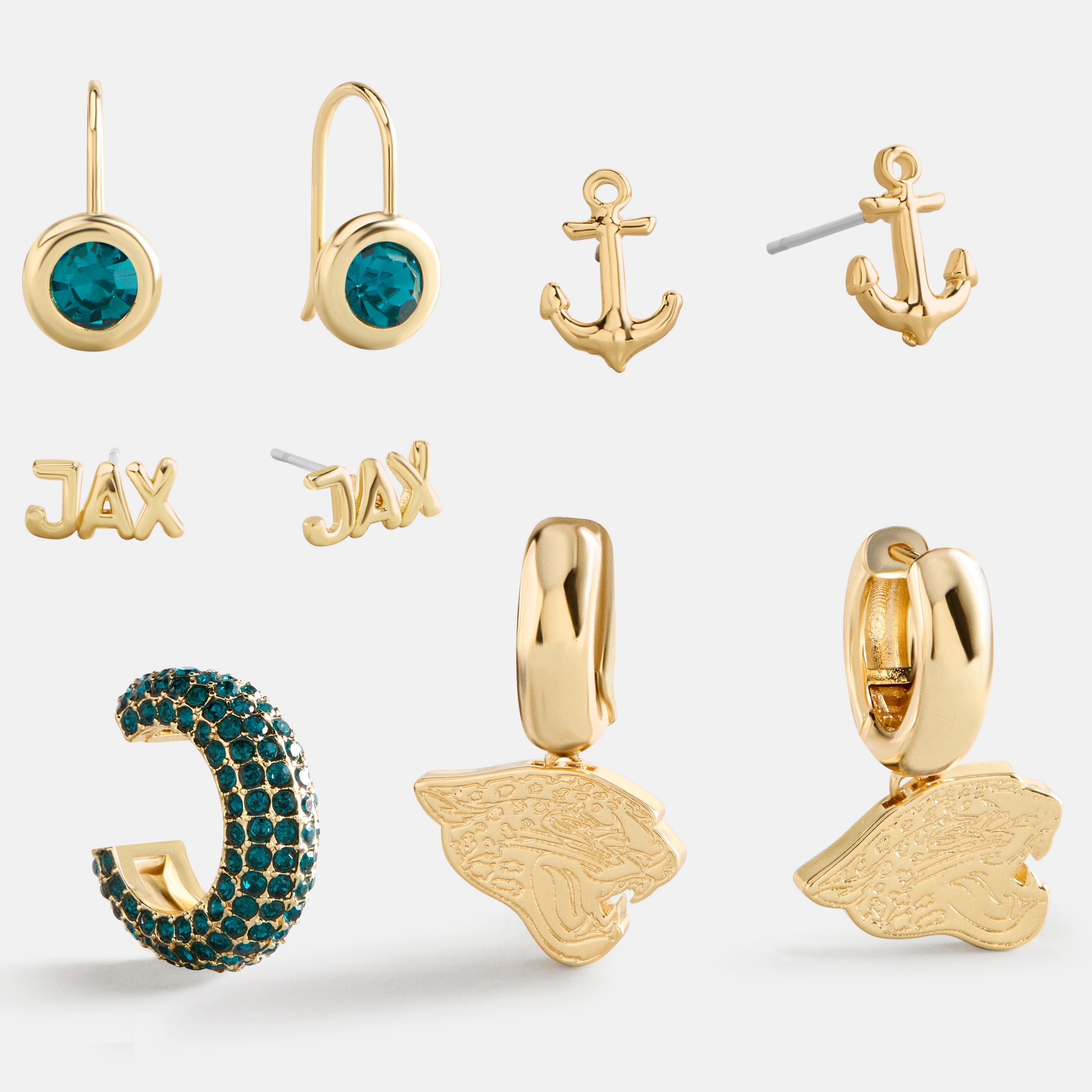 BaubleBar NFL Earring Stack Set - Jacksonville Jaguars