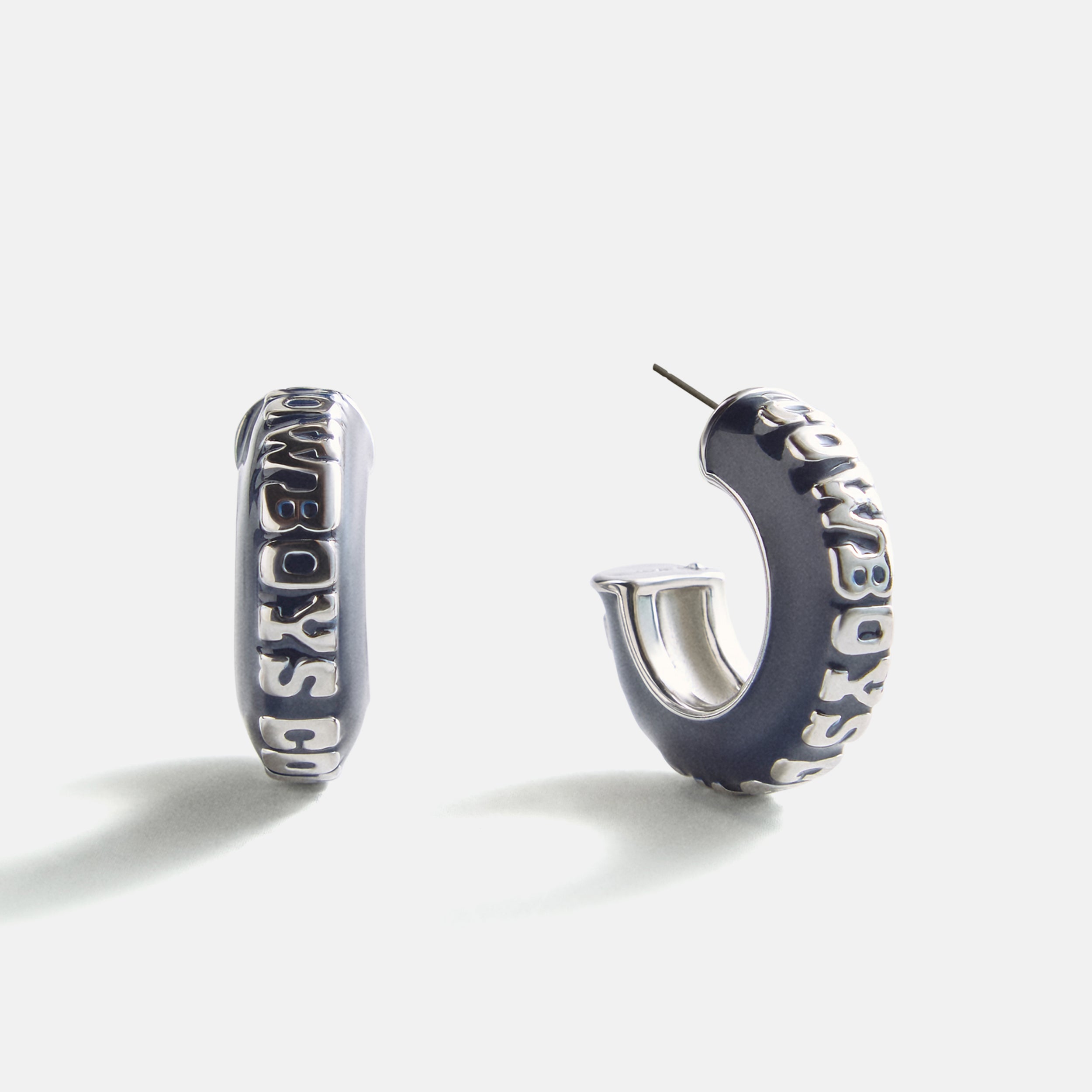 BaubleBar NFL Enamel Hoop Earrings - Dallas Cowboys