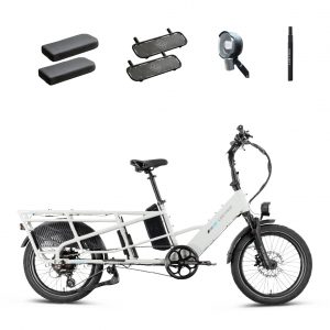 Lectric XPedition2 Stratus White + FREE Running Boards, Cushions, Elite Headlight, Suspension Seat