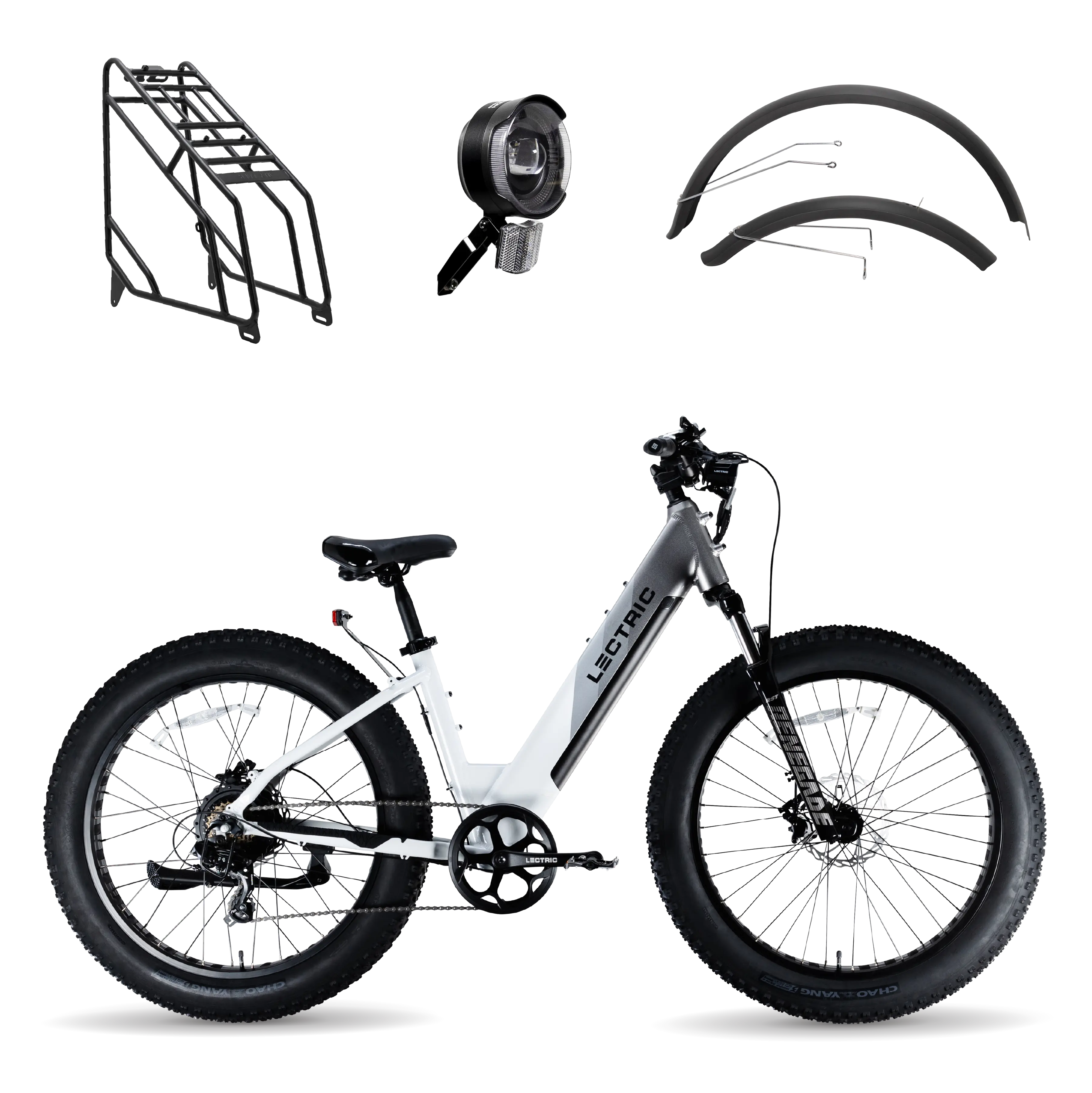 Lectric XPeak Step-Thru 1.0 + FREE Rear Rack, Fenders, Elite Headlight ($227 Value)