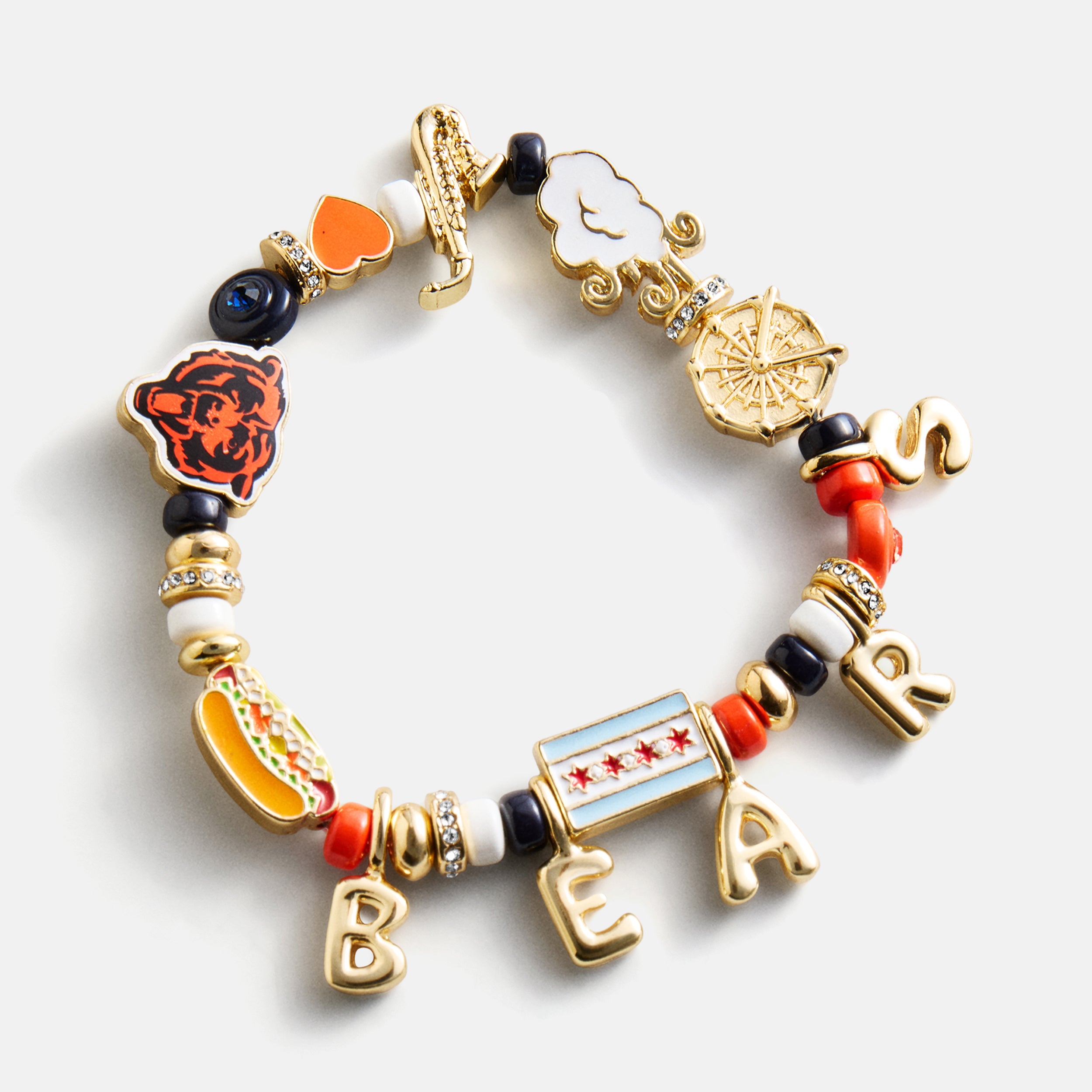 BaubleBar NFL Beaded Charm Bracelet - Chicago Bears