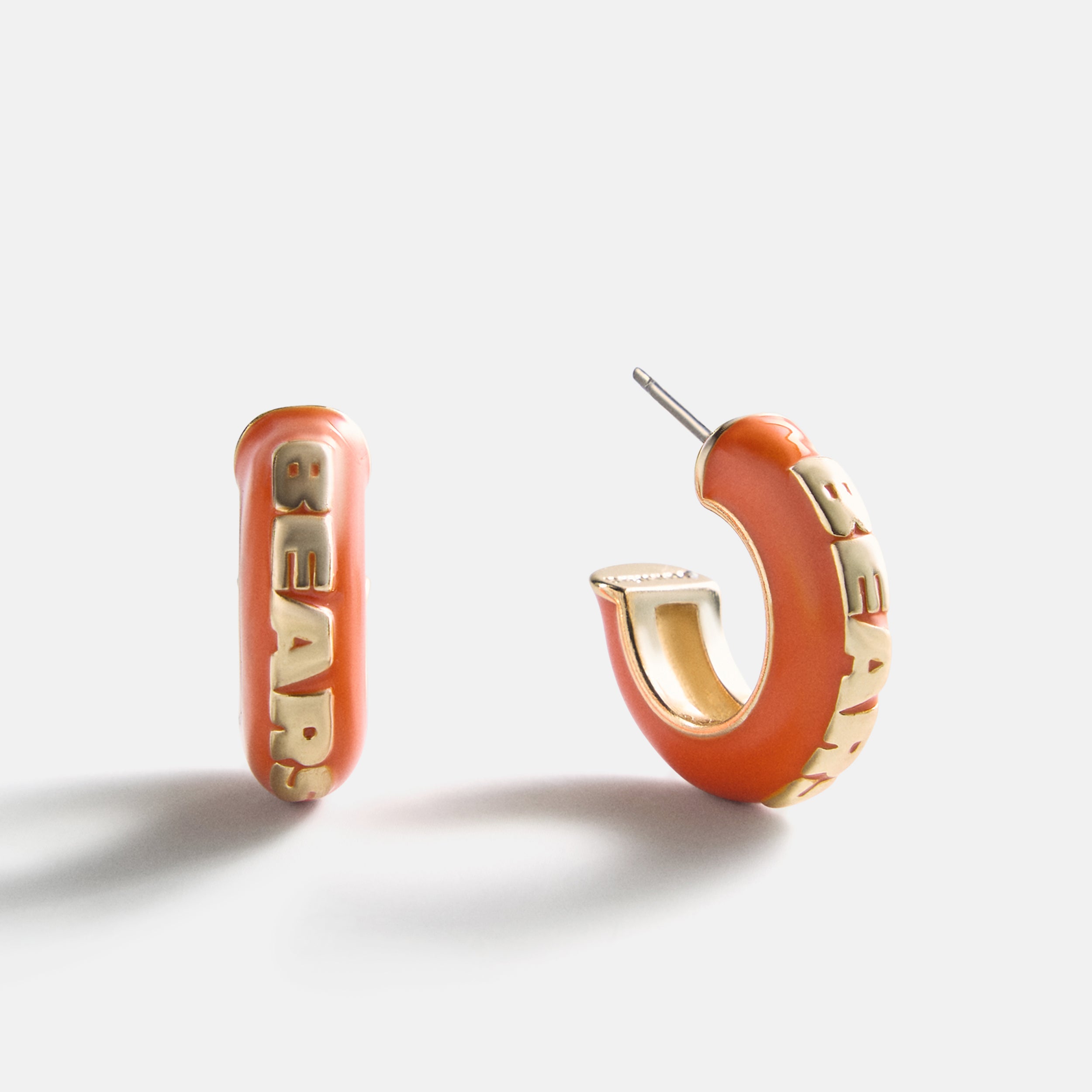 BaubleBar NFL Enamel Hoop Earrings - Chicago Bears