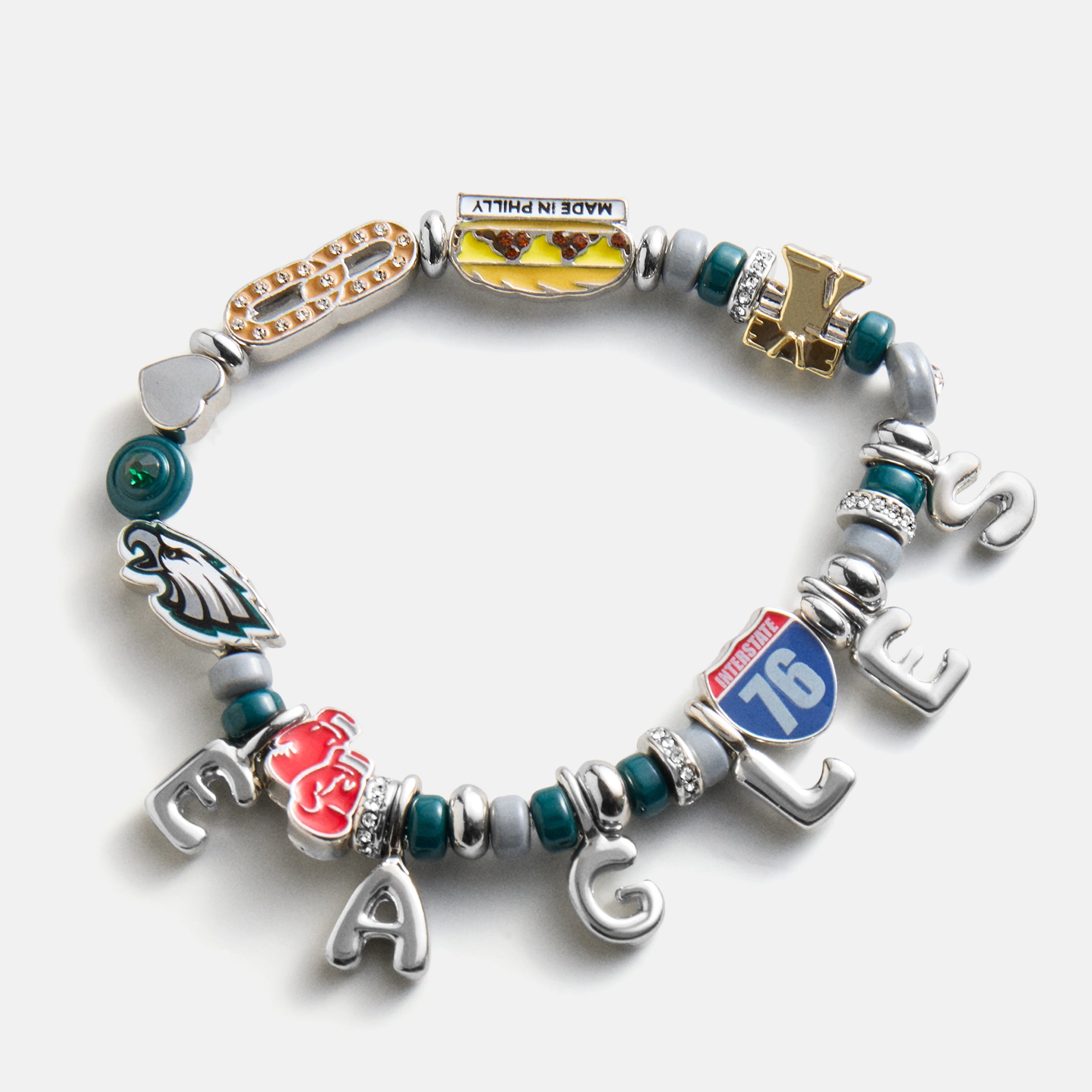 BaubleBar NFL Beaded Charm Bracelet - Philadelphia Eagles