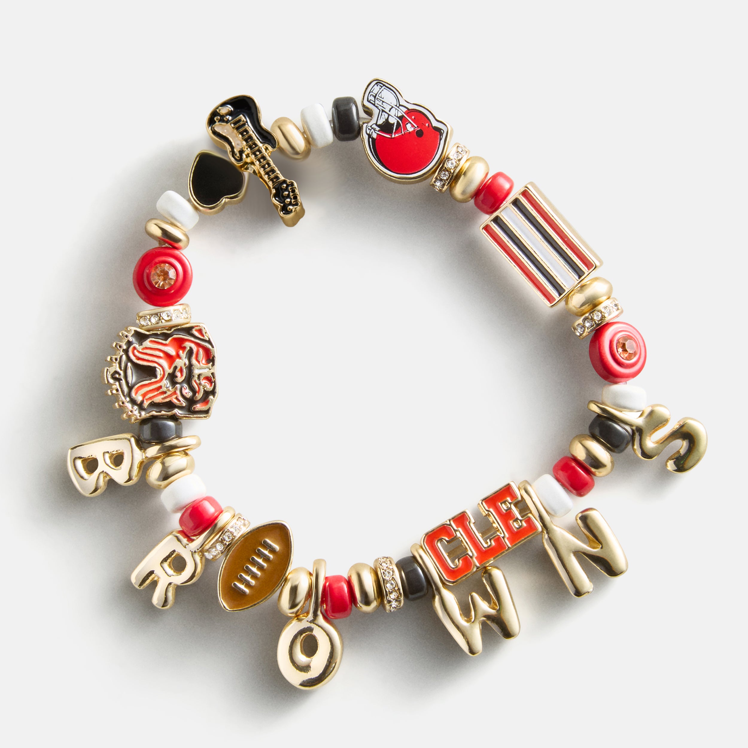 BaubleBar NFL Beaded Charm Bracelet - Cleveland Browns