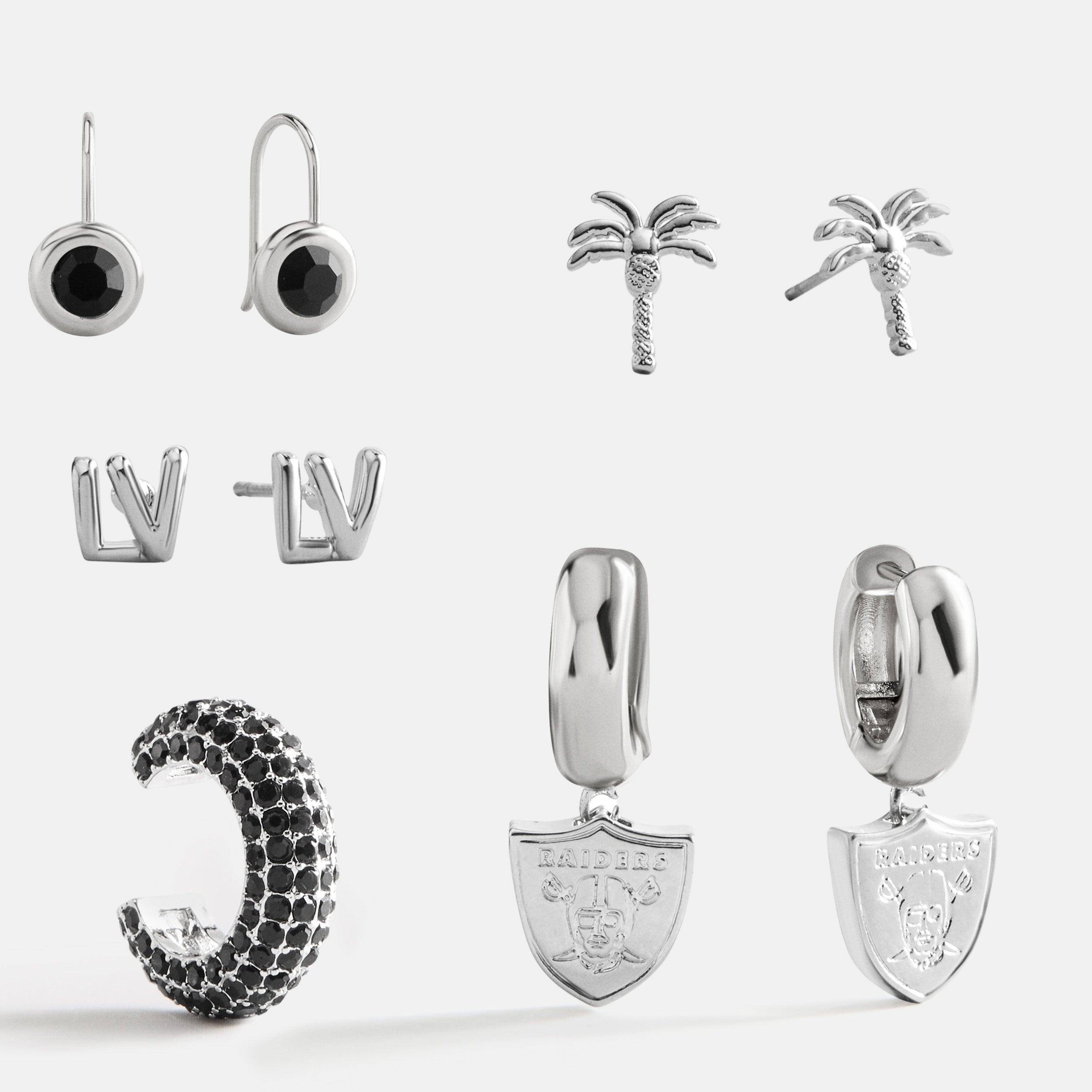 BaubleBar NFL Earring Stack Set - Las Vegas Raiders