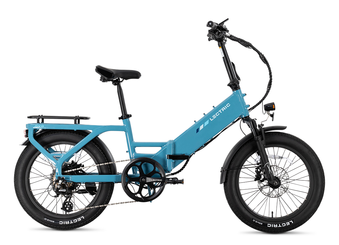 Lectric XP4 750 Step-Thru Raindrop Blue eBike