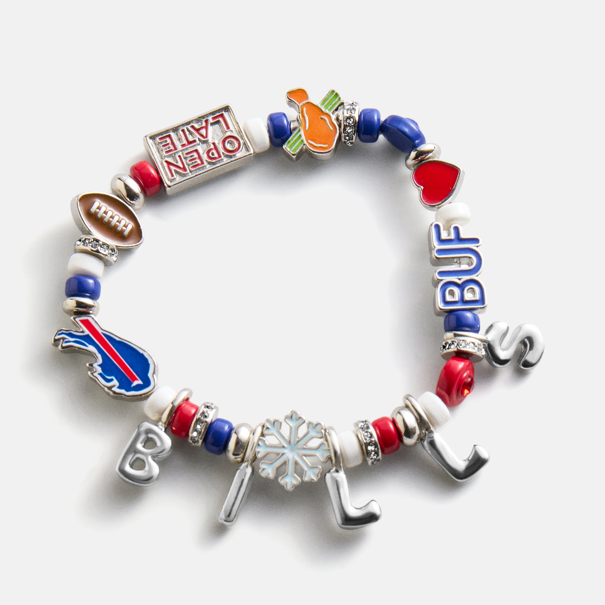 BaubleBar NFL Beaded Charm Bracelet - Buffalo Bills