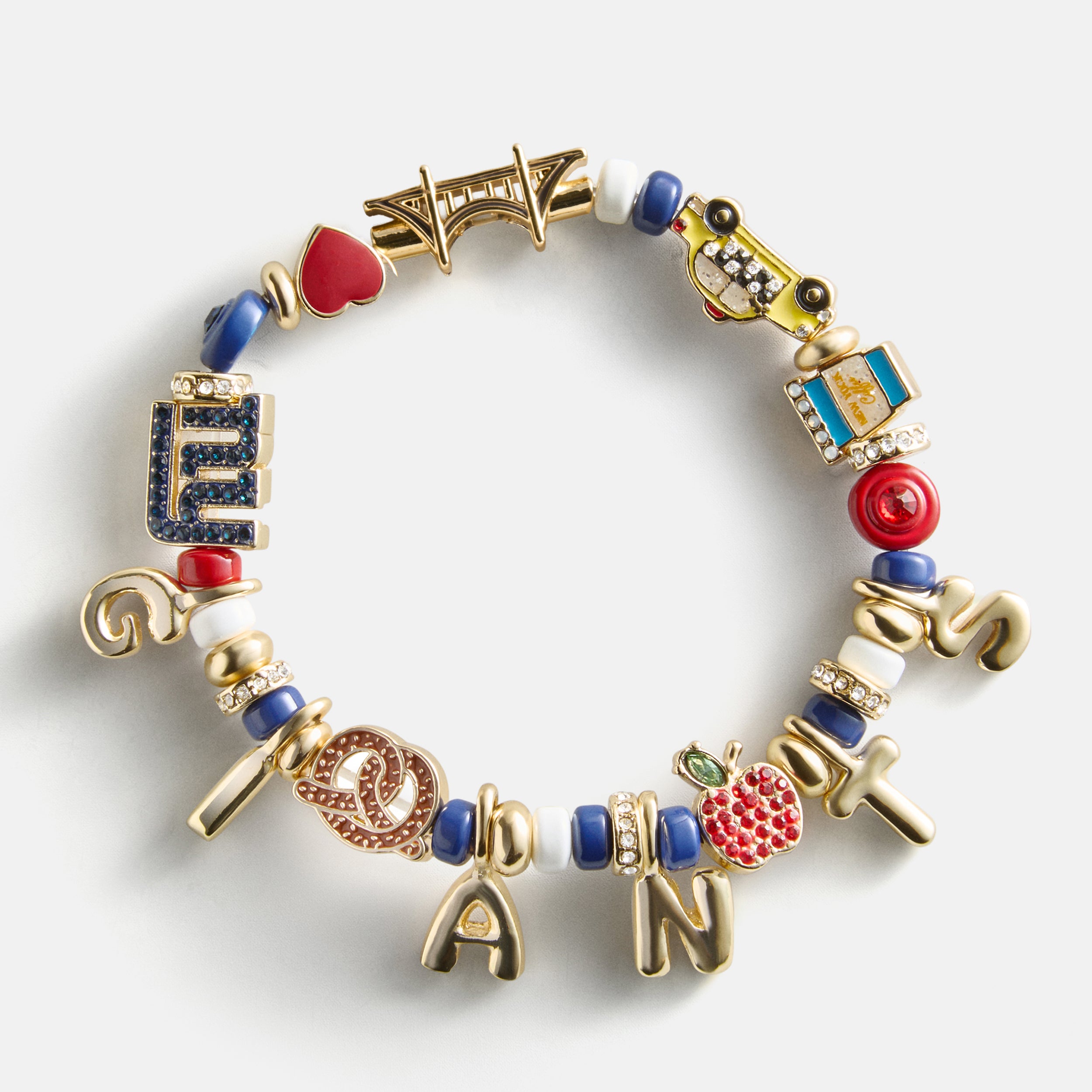 BaubleBar NFL Beaded Charm Bracelet - New York Giants